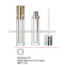 2015 moda estilo vazio claro 7ml longo lip gloss tubo contêiner
